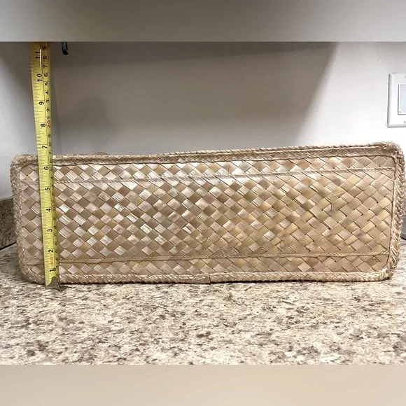 Straw/rattan lined shoulder bag - Picture 4 of 6